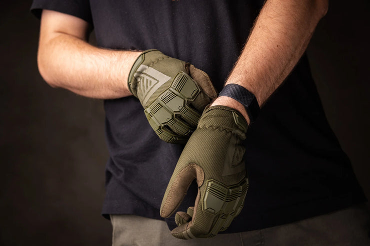 The Impulse Guard Heavy-Duty Tactical Safety Work Gloves - Green