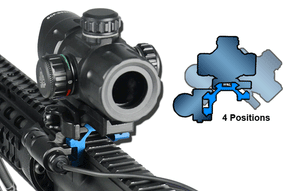 UTG Quad-Rail/Single Slot Angle Mount w/QD Lever Mount