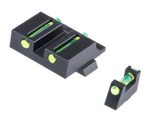 Pro-Arms Steel Fiber Optic Sight Set for Elite Force / UMAREX GLOCK 17 Gen5, 19 Gen4, 19X Gas Blowback Pistols