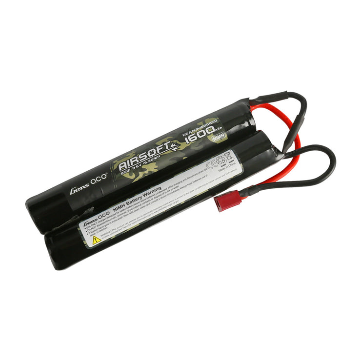 Gens ace 1600mAh 8s 9.6V Airsoft Gun Nunchuck-Style NIMH Battery with Deans Plug