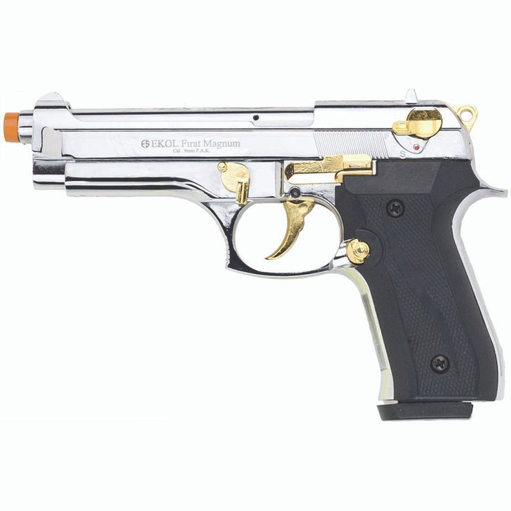 Firat Magnum 92 Front Firing Blank gun - Chrome/Gold