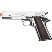 Front Firing M1911 High Polish Nickel .45 Government Automatic Blank Firing Pistol