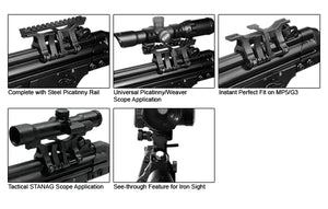 UTG MP5 Steel Claw Mount with STANAG to Picatinny Adaptor