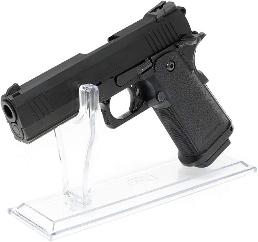 Matrix Clear Deluxe Pistol Professional Display Stand for Airsoft and Real Firearms