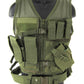 NcStar Military Cross Draw Vest w/ Integrated Holster - (TAN XL-2XL)