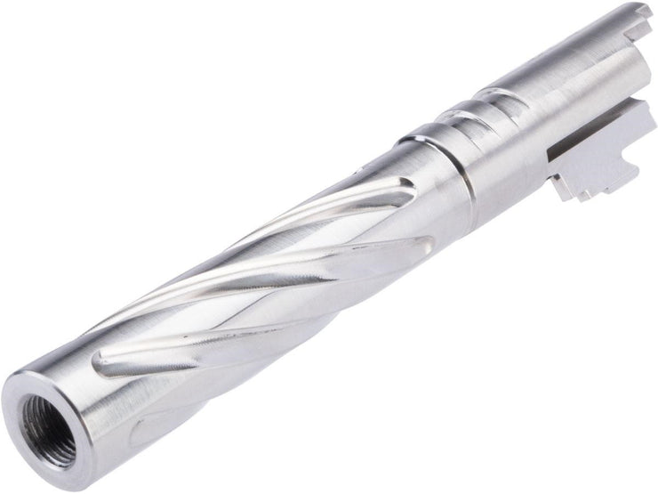 5KU Tornado Stainless Spiral Fluted Outer Barrel for Tokyo Marui 5.1 Hi-Capa Airsoft Pistols