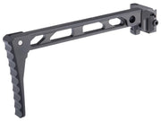 5KU Skeletonized Folding Stock for Picatinny Rail Mounts (Model: Flat Frame / Folding Buttplate)