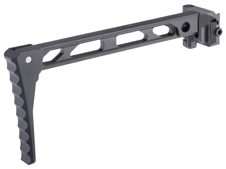 5KU Skeletonized Folding Stock for Picatinny Rail Mounts (Model: Flat Frame / Folding Buttplate)