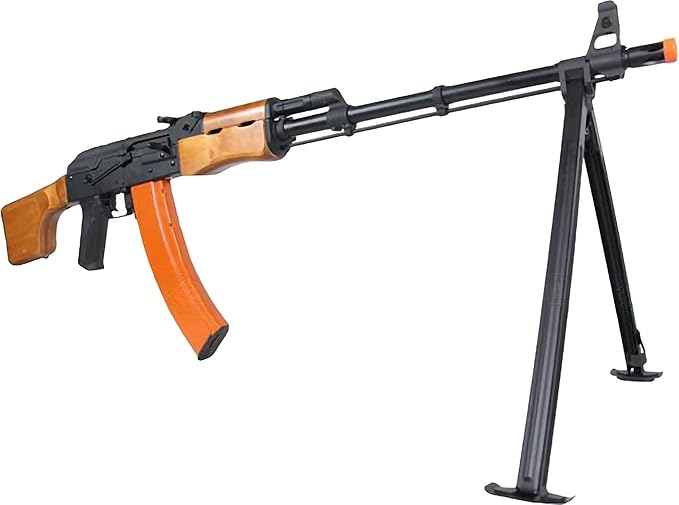 CYMA Standard RPK LMG Airsoft AEG Rifle w/ Steel Bipod and Real Wood Furniture (Package: Add 7.4v LiPo Battery + Charger)