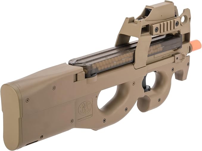 FN Herstal Licensed P90 Full Size Metal Gearbox Airsoft AEG w/ Built-In Red Dot