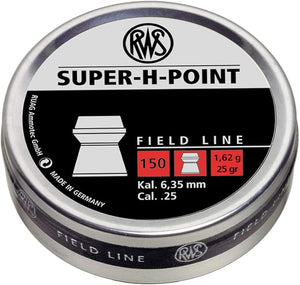 RWS "Super-H" .25 cal. Expanding Hollow point Pellets - 150 count