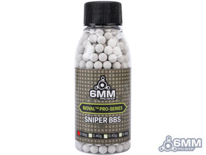 BioVal x 6mmProShop Outdoor Pro-Series Sniper Bottle Premium 6mm Airsoft BBs (Color: White)
