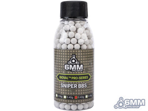 BioVal x 6mmProShop Outdoor Pro-Series Sniper Bottle Premium 6mm Airsoft BBs (Color: White)