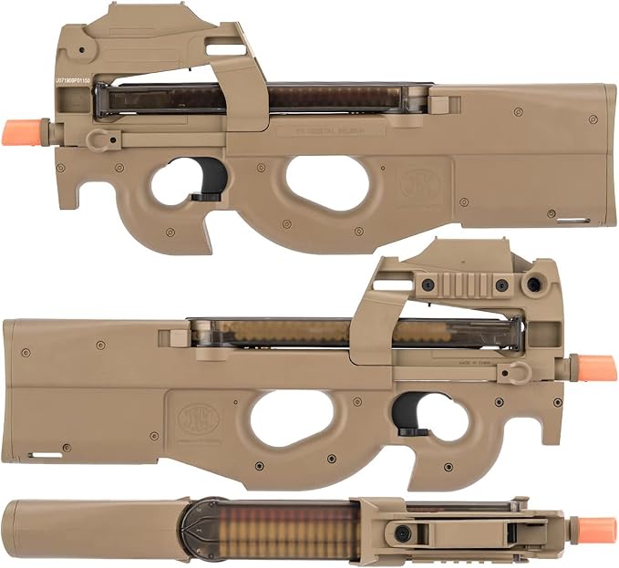 FN Herstal Licensed P90 Full Size Metal Gearbox Airsoft AEG w/ Built-In Red Dot