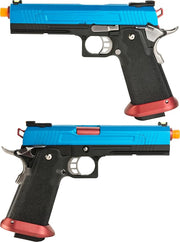 AW Custom Hi-Capa Competition Grade Gas Blowback Airsoft Pistol (Color: Patriot / Gun Only)