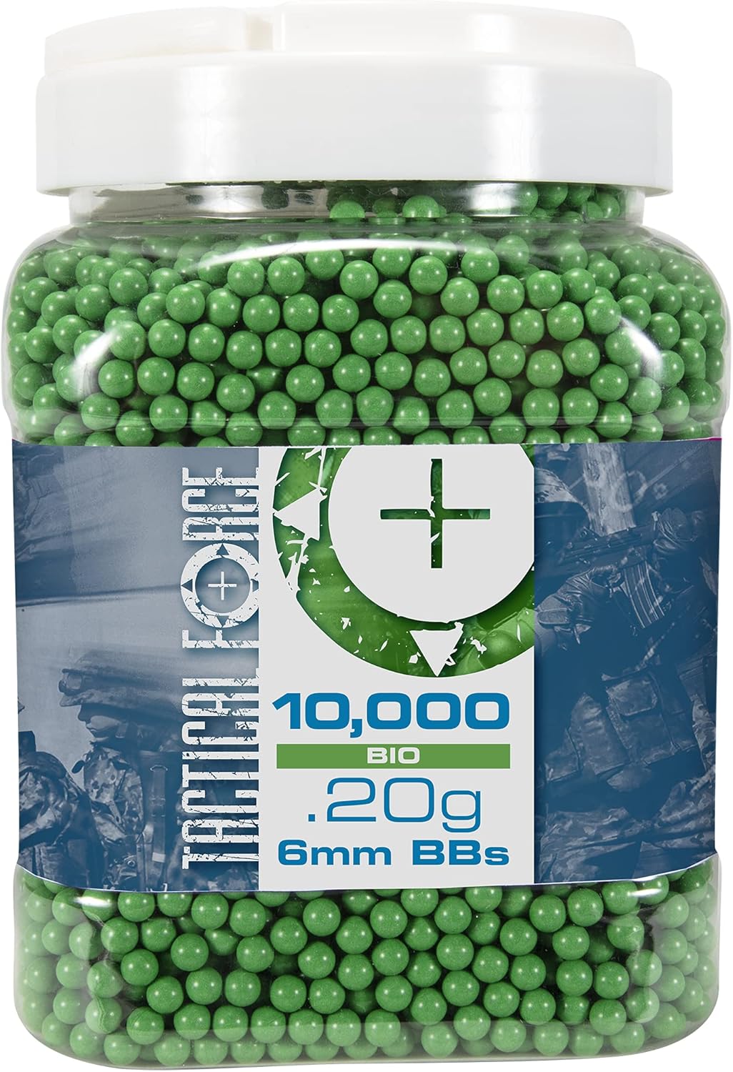 TACTICAL FORCE BIO BB .20G – 10,000 COUNT – GREEN