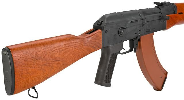 CYMA Full Metal AK AKM Airsoft AEG Rifle (Model: Real Wood / 9.6v NiMH Battery + Charger Included)