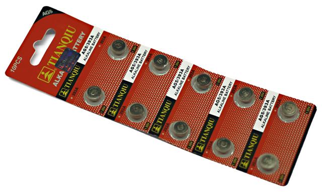 ALKALINE BATTERY: AG5 / 393A (10 PCS) Battery for Red dot scopes