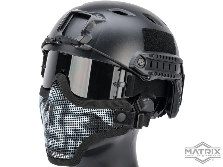 Matrix Iron Face Carbon Steel Mesh "Striker V1" Lower Half Mask