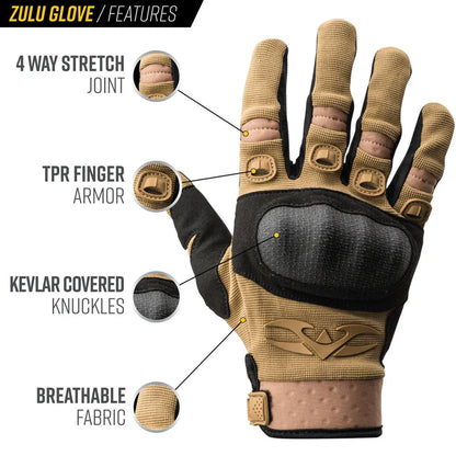 Valken Zulu Tactical Hard Knuckled Gloves