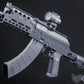 EMG Strike Industries TRAX AK74 Stamped Steel Airsoft AEG Rifle w/ Folding Buffer Tube Stock (Model: CQB / Black)