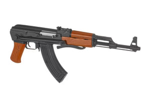 CYMA Standard Full Metal AK47-S Airsoft AEG Rifle w/ Steel Folding Stock and Real Wood Furniture (7.4v LiPo Battery + Charger)