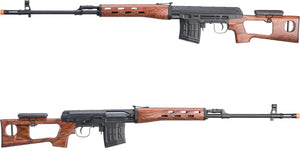 A&K SVD Dragunov Airsoft AEG Sniper Rifle w/ Metal Gearbox (Real Wood Furniture)