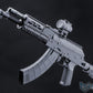 EMG Strike Industries TRAX AK74 Stamped Steel Airsoft AEG Rifle w/ Folding Buffer Tube Stock (Model: Carbine / Black)
