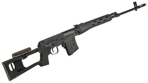 A&K SVD Dragunov Airsoft AEG Sniper Rifle w/ Metal Gearbox (Model: Black Polymer Furniture)