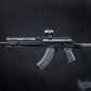 EMG Strike Industries TRAX AK74 Stamped Steel Airsoft AEG Rifle w/ Folding Buffer Tube Stock (Model: Rifle / Black)