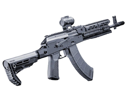 EMG Strike Industries TRAX AK74 Stamped Steel Airsoft AEG Rifle w/ Folding Buffer Tube Stock (Model: Rifle / Black)