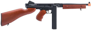 Cybergun Auto Ordnance Licensed Thompson M1A1 Airsoft AEG Rifle w/ Real Wood Grip and Stock