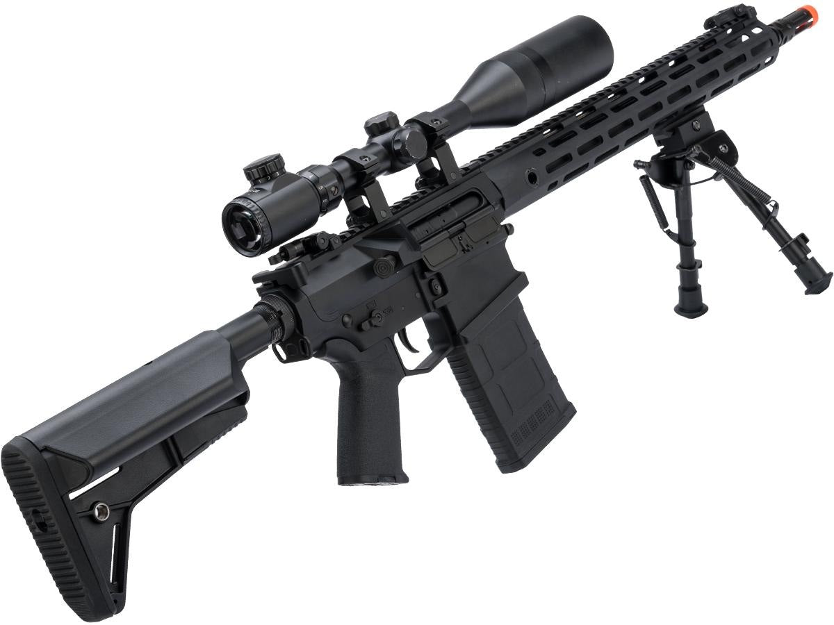 CYMA Platinum SR-25 QBS Airsoft AEG Designated Marksman Rifle (Model: 14.5" M-LOK)