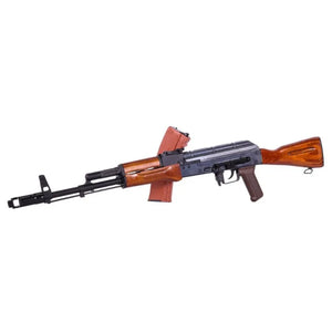 WE Full Metal AK-74 Airsoft Gas Blowback Rifle w/ Real Wood Furniture (Model: Bakelite Magazine)