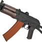 CYMA Standard Stamped Metal AK74U Airsoft AEG Rifle w/ Steel Folding Stock and Wood Furniture (7.4v LiPo Battery + Charger Included)