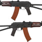 CYMA Standard Stamped Metal AK74U Airsoft AEG Rifle w/ Steel Folding Stock and Wood Furniture (7.4v LiPo Battery + Charger Included)