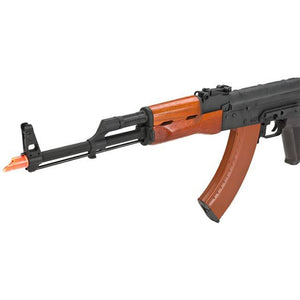 CYMA Full Metal AK AKM Airsoft AEG Rifle (Model: Real Wood / 9.6v NiMH Battery + Charger Included)