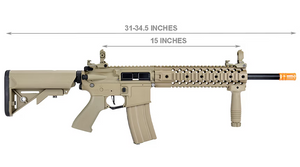 Lancer Tactical Hybrid M4 Evo Quad-Rail Airsoft AEG w/ Crane Stock