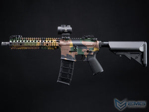 EMG Daniel Defense Licensed DDM4 Airsoft AEG Rifle w/ CYMA Platinum QBS Gearbox (Model: DDMK18 / 400 FPS/Woodland)