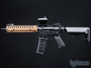 EMG Daniel Defense Licensed DDM4 Airsoft AEG Rifle w/ CYMA Platinum QBS Gearbox (Model: DDMK18 / 350 FPS / Black - DE Hand Guard)