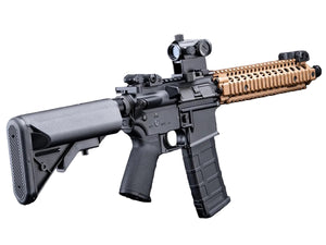 EMG Daniel Defense Licensed DDM4 Airsoft AEG Rifle w/ CYMA Platinum QBS Gearbox (Model: DDMK18 / 350 FPS / Black - DE Hand Guard)