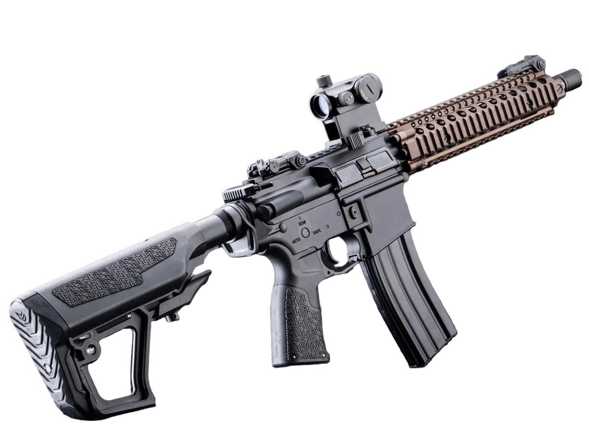 EMG / Daniel Defense Licensed DDMK18 Airsoft EBB AEG Rifle w/ S3 Electronic Trigger by ICS (Model: Black - DE Hand Guard / 350 FPS)