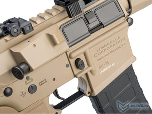 EMG Umbrella Corporation Weapons Research Group Licensed M4 M-LOK Airsoft AEG Rifle (Color: Tan / Carbine)