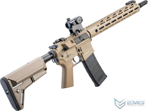 EMG Umbrella Corporation Weapons Research Group Licensed M4 M-LOK Airsoft AEG Rifle (Color: Tan / Carbine)