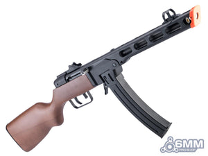 PPSH-41 WWII Electric Blowback Airsoft AEG Submachine Gun w/ Drum Mag and Real Wood