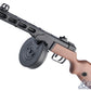 PPSH-41 WWII Electric Blowback Airsoft AEG Submachine Gun w/ Drum Mag and Real Wood