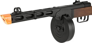 6mmProShop PPSh-41 Steel Bodied Electric Blow Back EBB Airsoft AEG Submachine Gun w/ Drum & Stick Magazines