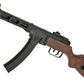 6mmProShop PPSh-41 Steel Bodied Electric Blow Back EBB Airsoft AEG Submachine Gun w/ Drum & Stick Magazines
