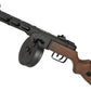 6mmProShop PPSh-41 Steel Bodied Electric Blow Back EBB Airsoft AEG Submachine Gun w/ Drum & Stick Magazines