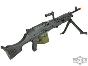 Matrix M240 Airsoft AEG Machine Gun w/ Box Magazine (Model: M240B / Plastic Stock)